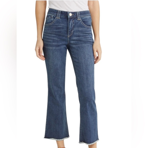 Democracy #7 Luxe Touch Premium Cropped Itty Bitty Flare Jean - Picture 1 of 7